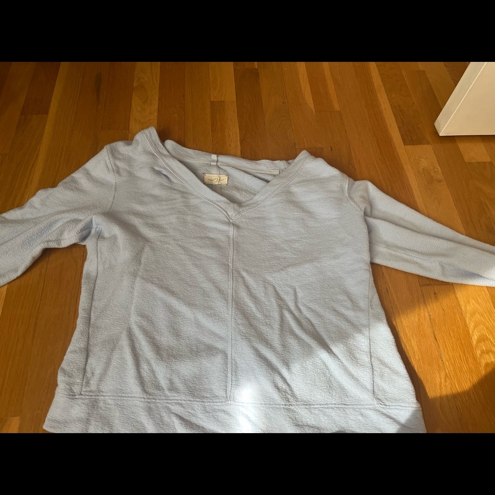 Blue long sleeve top